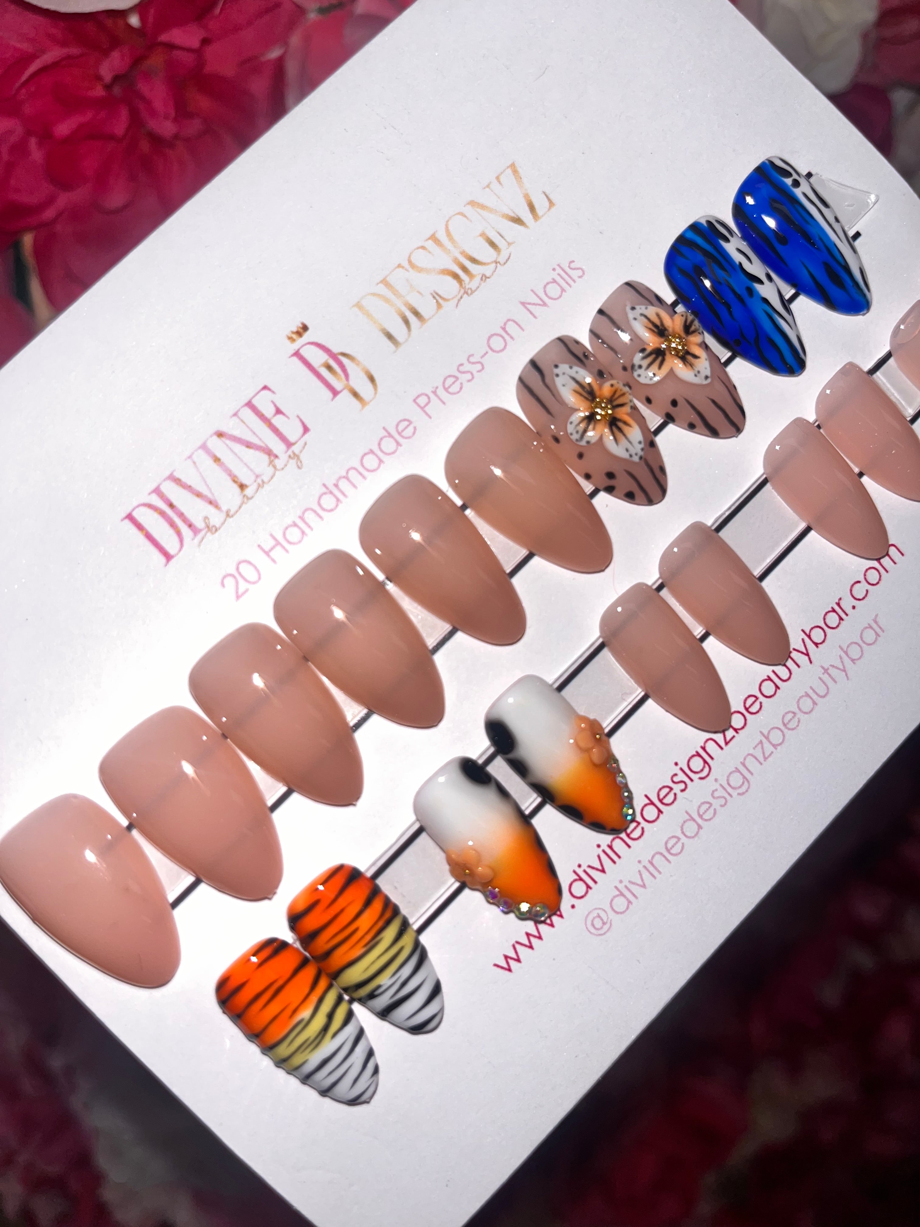 Divine Designz Reusable Press-On Nails | Affordable Salon Look at Home