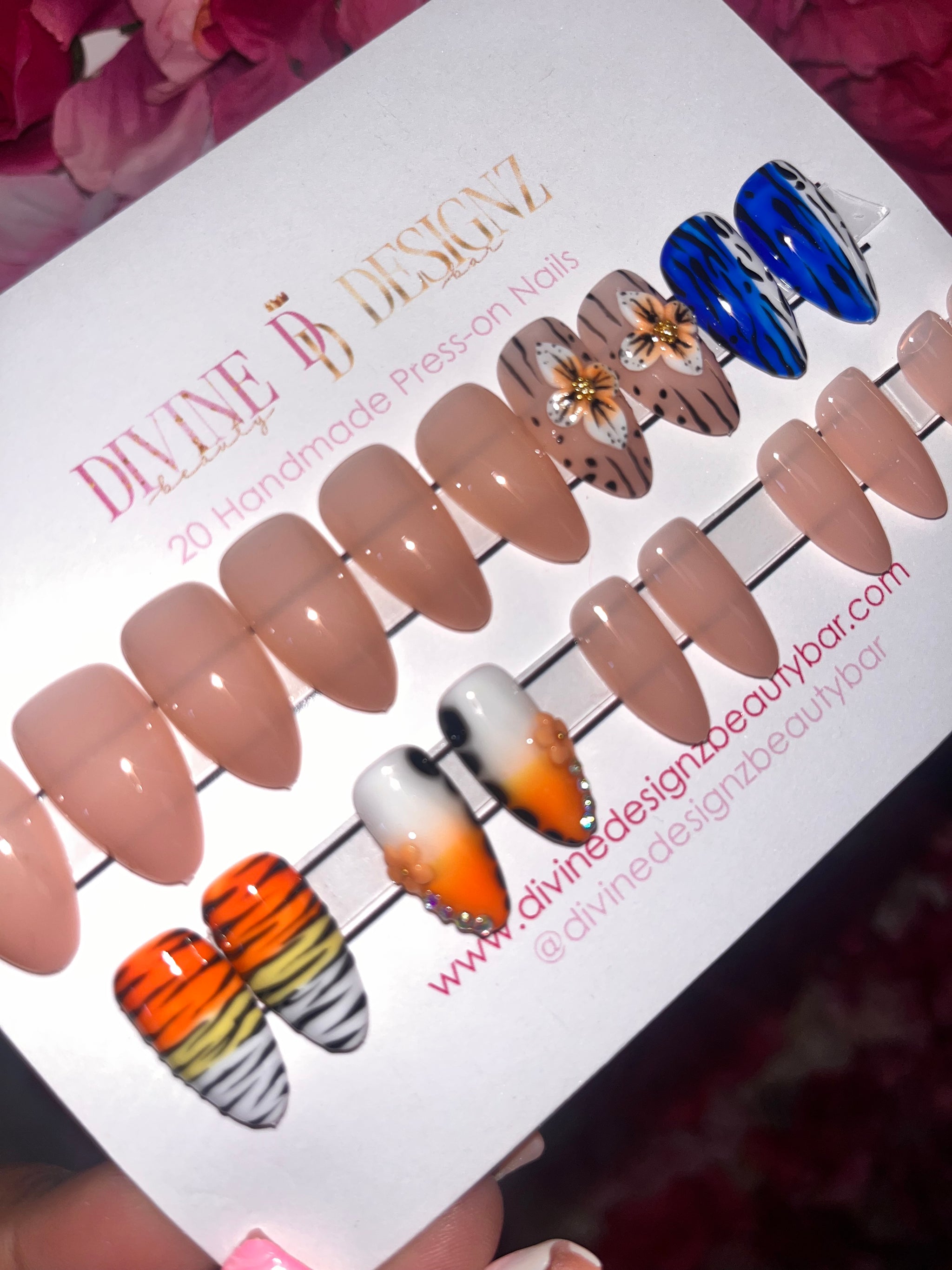 Divine Designz Reusable Press-On Nails | Affordable Salon Look at Home